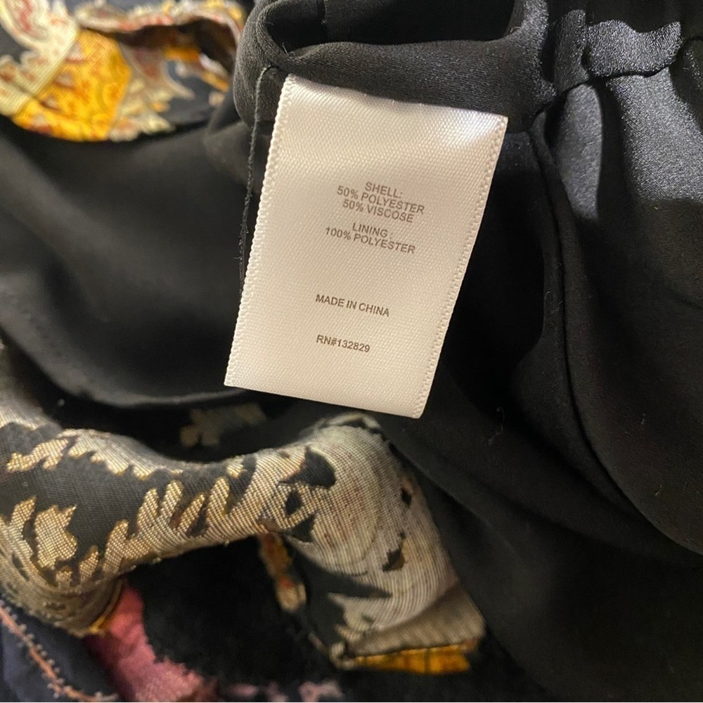 house of harlow 1960 maisha top in black gold paisley size small - Picture 13 of 13